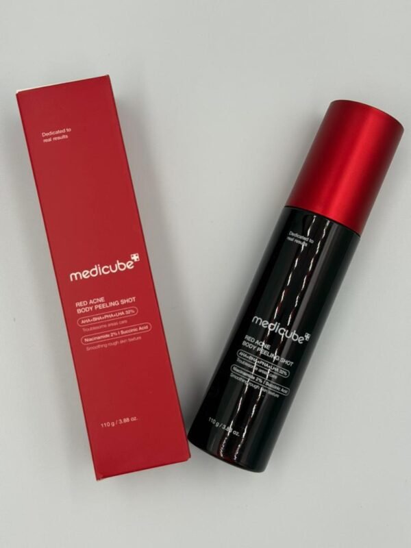 WhatsApp Image 2025-12-03 à 08.53.03_0d55b854 Medicube Red Acne Body Peeling Shot – Peeling Anti-Acné Corps 32% AHA·BHA·PHA·LHA (110g)